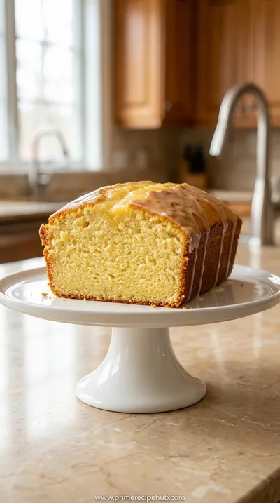 Quick Sourdough Discard Lemon Cake with Glaze