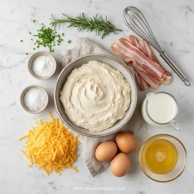Sourdough Discard Turkey Bacon Cheddar Breakfast Muffins - cooking process