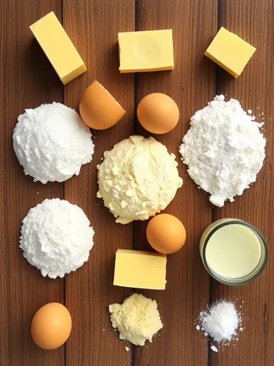 Southern Pound Cake - ingredients preparation