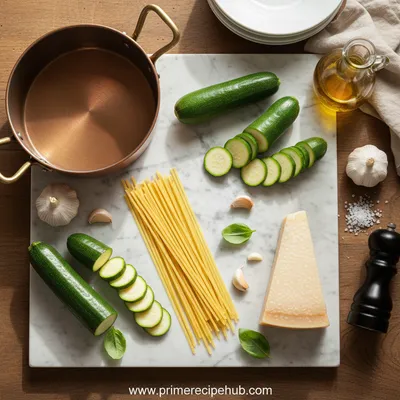 Spaghetti Alla Nerano – Italian Courgette Pasta - cooking process