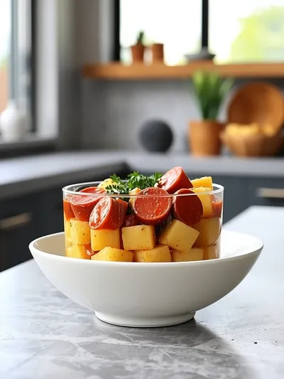 Spanish Potato Soup With Beef Chorizo
