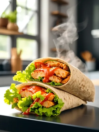 Spicy Buffalo Chicken Wraps for Two
