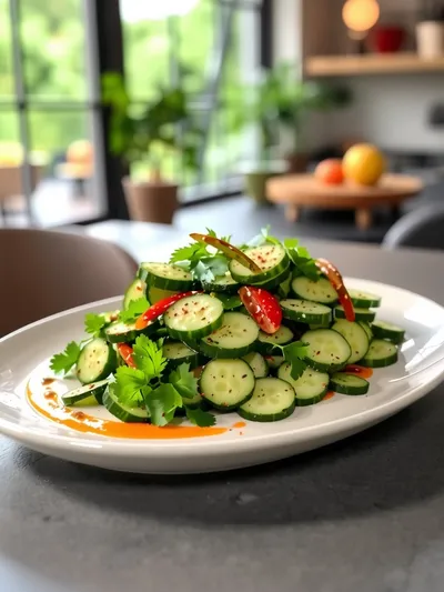 Spicy Cucumber Salad – Ready In 15 Minutes - cooking process