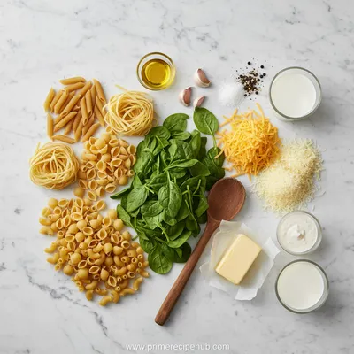 Spinach Mac and Cheese - cooking process