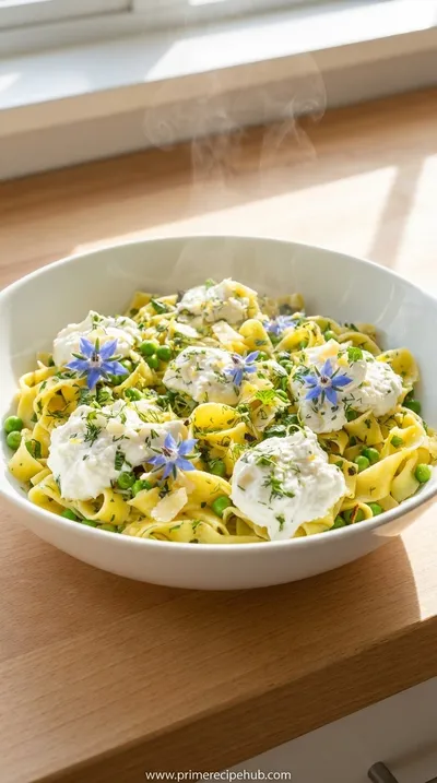 Spring Pea and Garden Herb Fettuccine