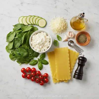 Spring Veg Lasagne - cooking process