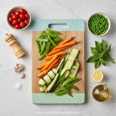 Spring Vegetable Pasta – A Fresh Vegan Dish - cooking process