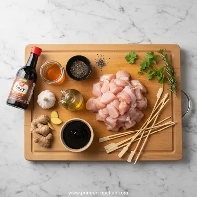 Sticky Chicken Skewers Recipe - cooking process