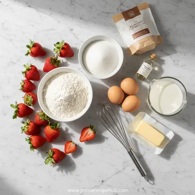 Easy Strawberry Cake - cooking process