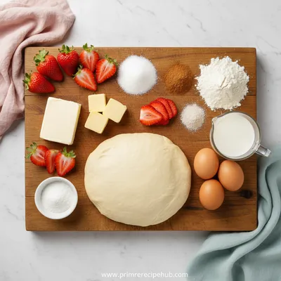 Strawberry Cheesecake Cinnabon Rolls - cooking process