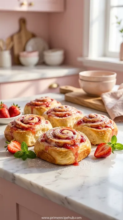 Strawberry Cheesecake Cinnabon Rolls