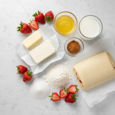 Strawberry Cheesecake Cinnabon Rolls - cooking process