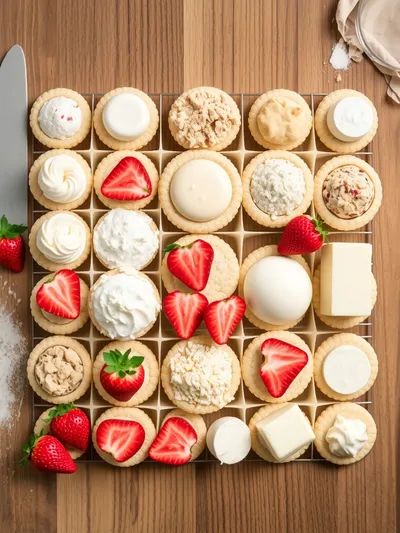 Strawberry Cheesecake Cookies – Soft Jammy Treat - ingredients preparation
