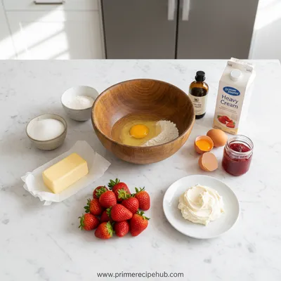 Strawberry Cream Cake - cooking process
