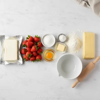 Strawberry Cream Cheese Heart Danishes - cooking process