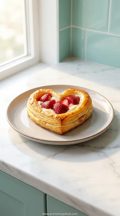 Strawberry Cream Cheese Heart Danishes