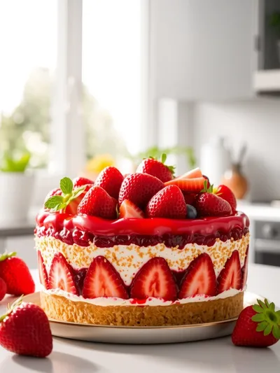 Strawberry Crunch Cheesecake Recipe