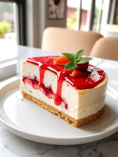 Strawberry Crunch Cheesecake Recipe - cooking process