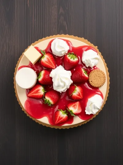 Strawberry Crunch Cheesecake Recipe - ingredients preparation