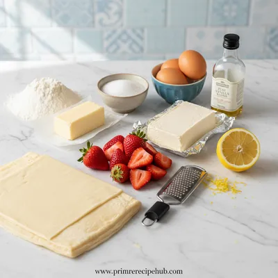 Strawberry Danish with Cream Cheese - cooking process