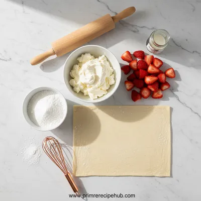 Strawberry Danish with Cream Cheese Recipe - cooking process