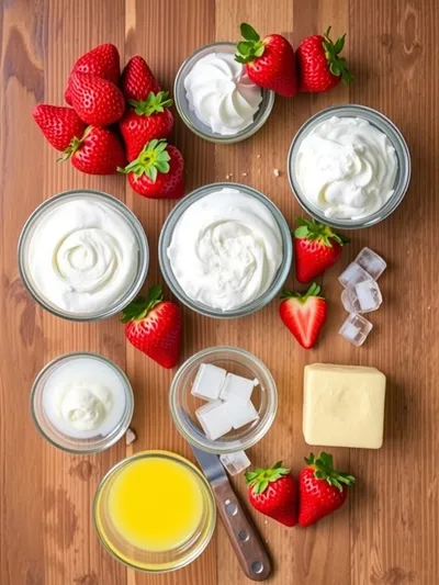 Strawberry Dole Whip – Easy Tropical Dessert - ingredients preparation