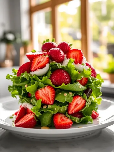 Strawberry Fluff Salad – Light & Refreshing