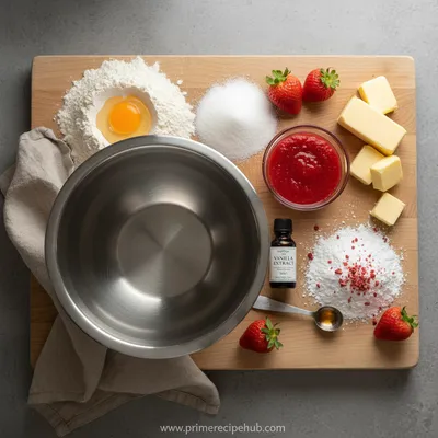 Strawberry Glazed French Crullers - cooking process