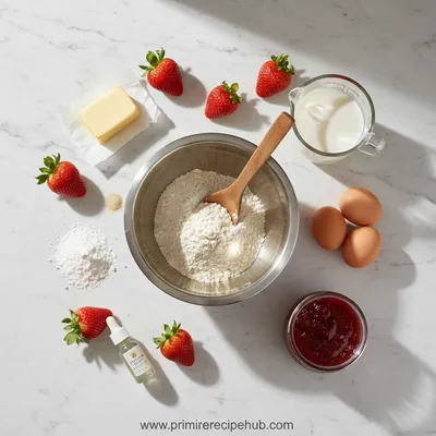 Strawberry Glazed French Crullers - cooking process