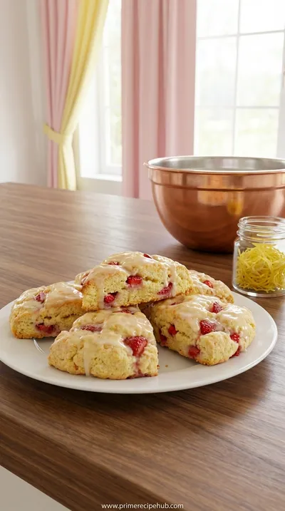 Strawberry Lemon Cream Scones – Irresistible Bake