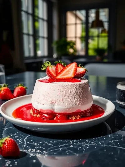 Easy Fresh Strawberry Mousse - ready to serve