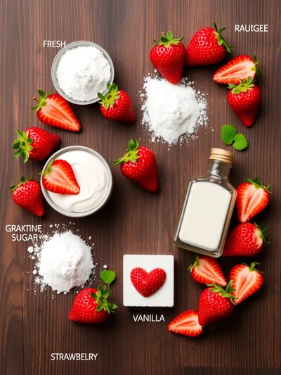 Easy Fresh Strawberry Mousse - ingredients preparation