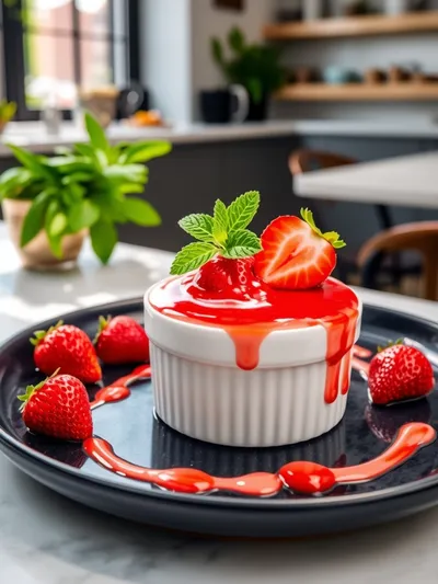 Easy Fresh Strawberry Mousse - cooking process