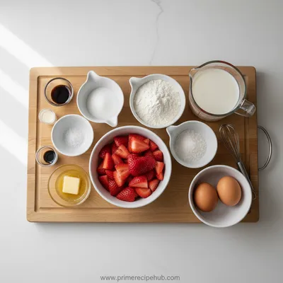 Easy 30-Minute Strawberry Pancakes - cooking process