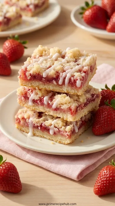 Strawberry Shortcake Bars with Buttery Crust