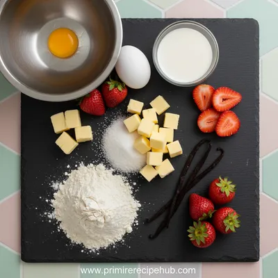 Quick Strawberry Vanilla Bean Scones - cooking process