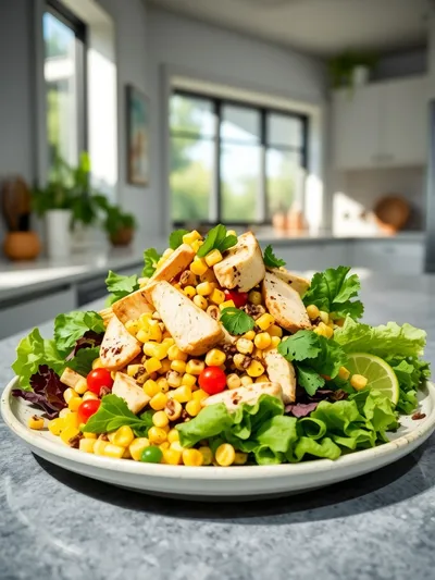 Street Corn Creamy Cucumber Chicken Salad