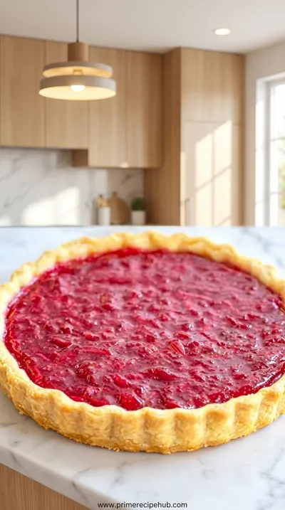 Sweet Rhubarb Custard Tart