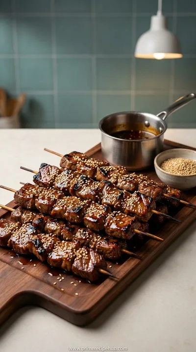Teriyaki Sesame Beef Skewers