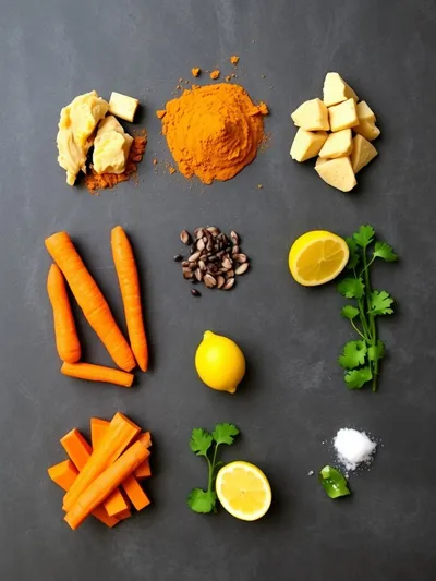 Turmeric Chicken Soup – Anti Inflammatory Recipe - ingredients preparation