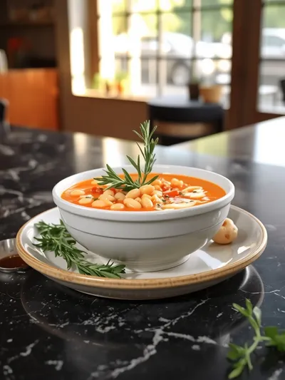 Tuscan White Bean Soup Recipe - ready to serve