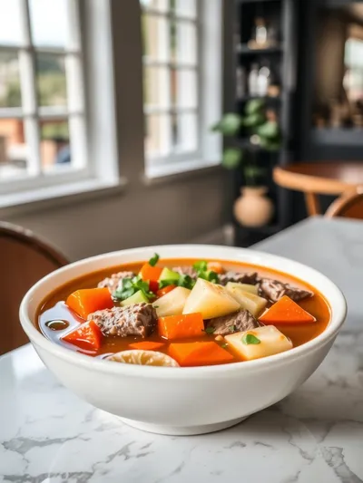Ultimate Vegetable Beef Soup - cooking process