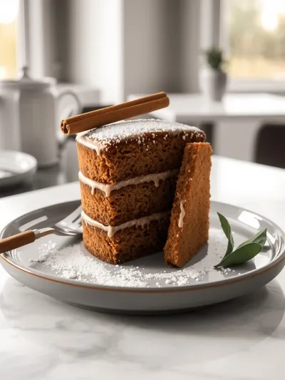 Vegan Pumpkin Spice Cake - ready to serve