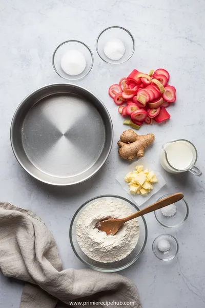 Vegan Rhubarb and Ginger Buns Recipe - cooking process