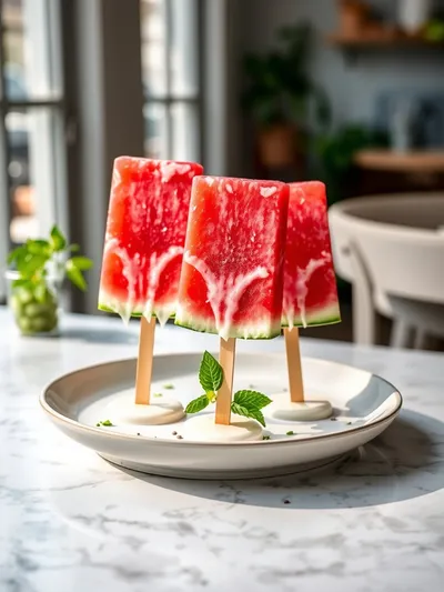 Vegan Watermelon Pops - cooking process