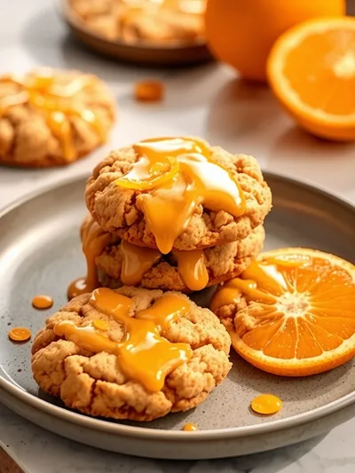 Vegan Zesty Orange Cookies - ready to serve
