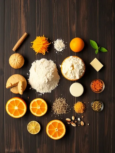 Vegan Zesty Orange Cookies - ingredients preparation