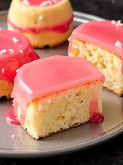 Vintage Australian Pink Jelly Coconut Cakes