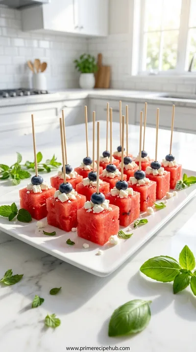 Watermelon Feta Skewers – Fresh Summer Appetizer