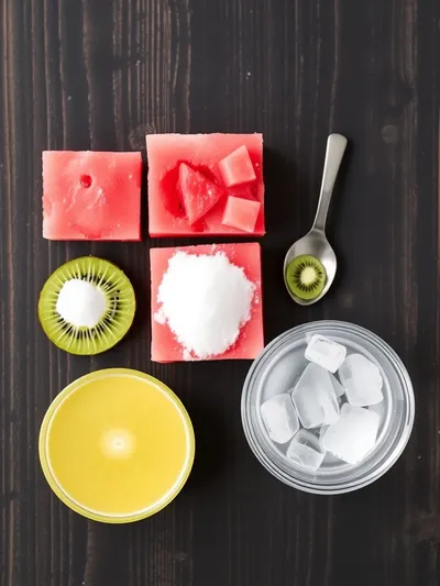 Watermelon Kiwi Popsicles Recipe - ingredients preparation